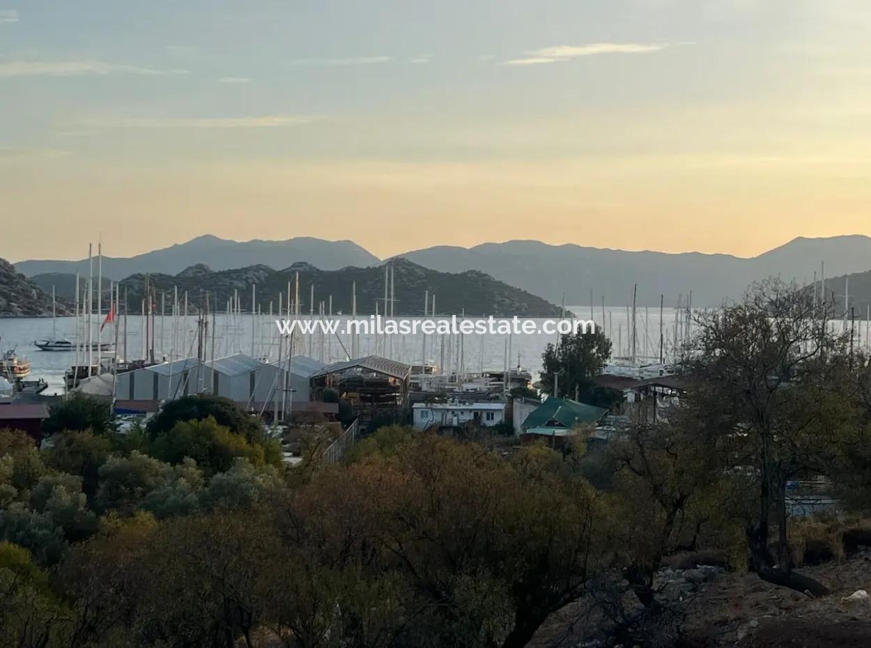 Villa Zum Verkauf In Marmaris Bozburun Nachbarschaft Mit Meerblick, Freistehendem Garten, Parkplatz