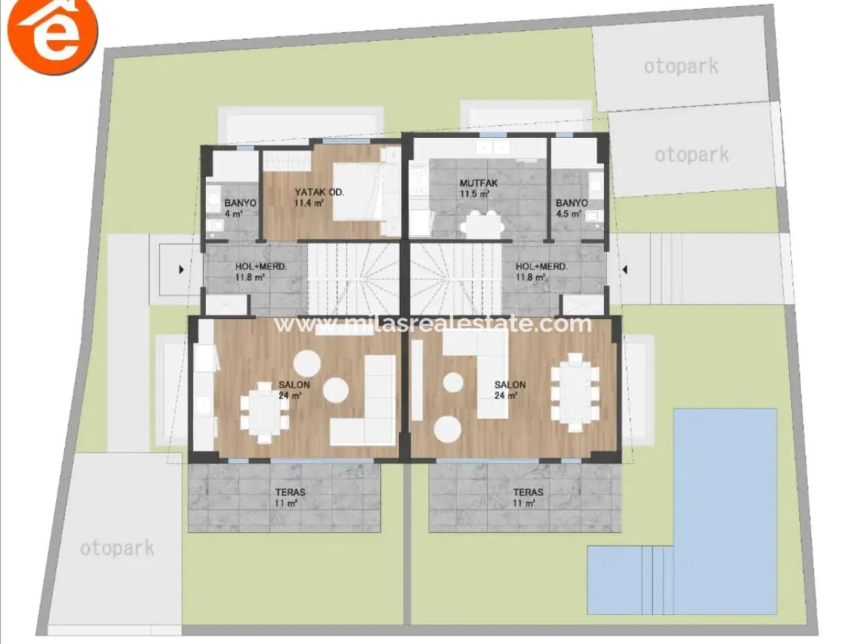 Brandneue Doppelhaushälfte Zum Verkauf Im Zentrum Von Marmaris Von Einem Immobilienmakler