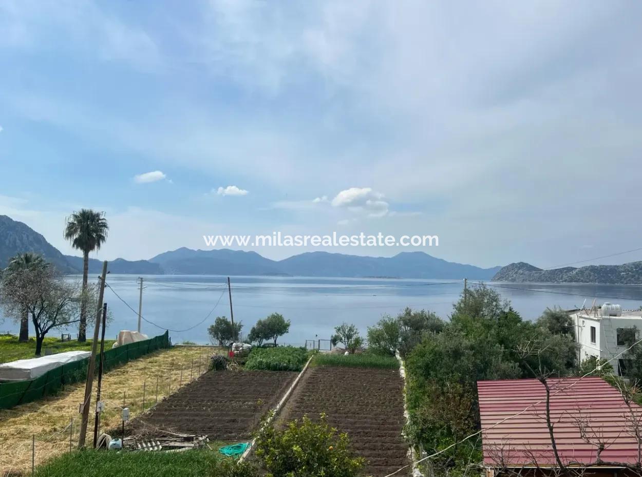 Detached House For Sale On 2000M2 Plot Of Land By The Sea In Marmaris Söğüt Neighborhood. Suitable For Tying A Boat In Front Of It.