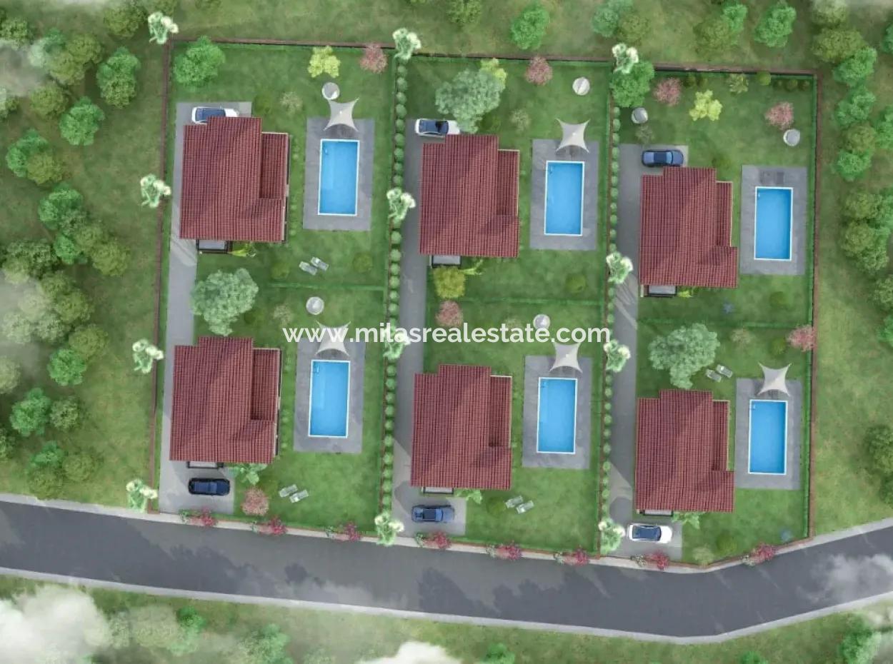 Marmaris Çetibeli 3 Rooms 1 Living Room Open Msmall Villa For Sale With A Fully Detached Pool In A 400M2 Plot