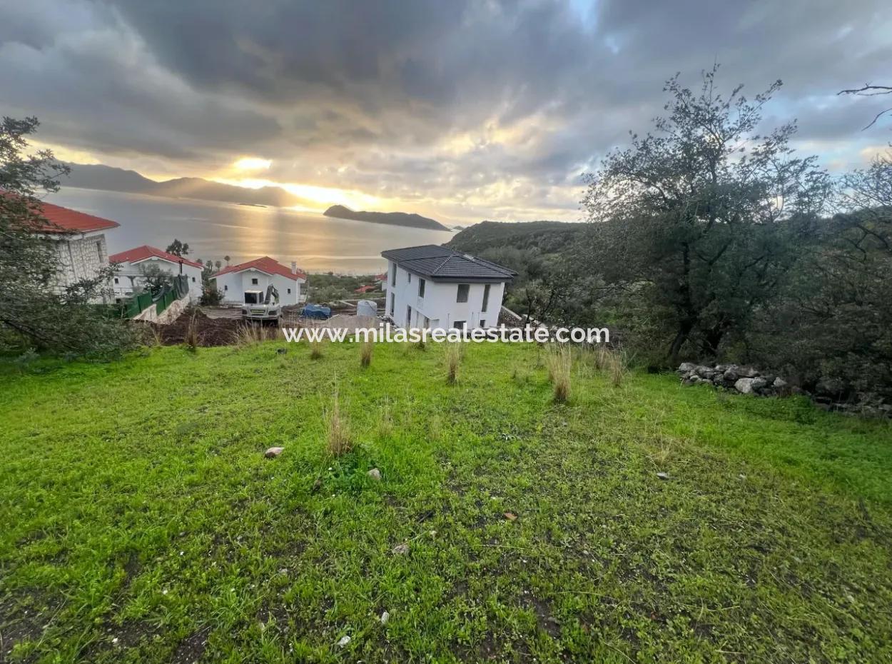800M2 Land For Sale In Marmaris Söğüt Village With Sea View 2 Villas Zoned Or Suitable For Hotel Construction