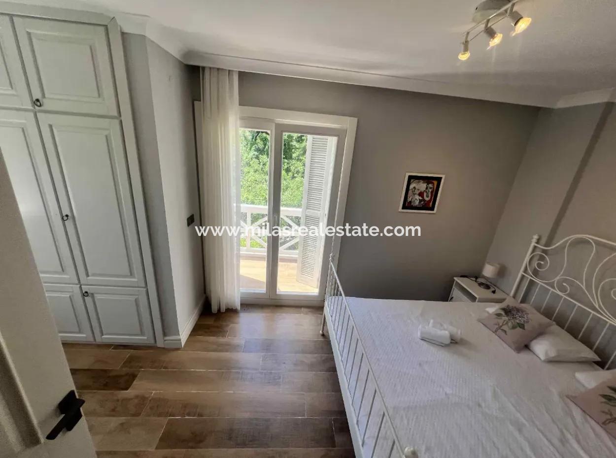 3 Rooms 1 Living Room 140M2 2 Villas For Sale With Swimming Pool With Magnificent Sea View In Selimiye Neighborhood Of Marmaris District